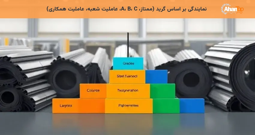 نمایندگی بر اساس گرید (ممتاز، A، B، C، عاملیت شعبه، عاملیت همکاری)
