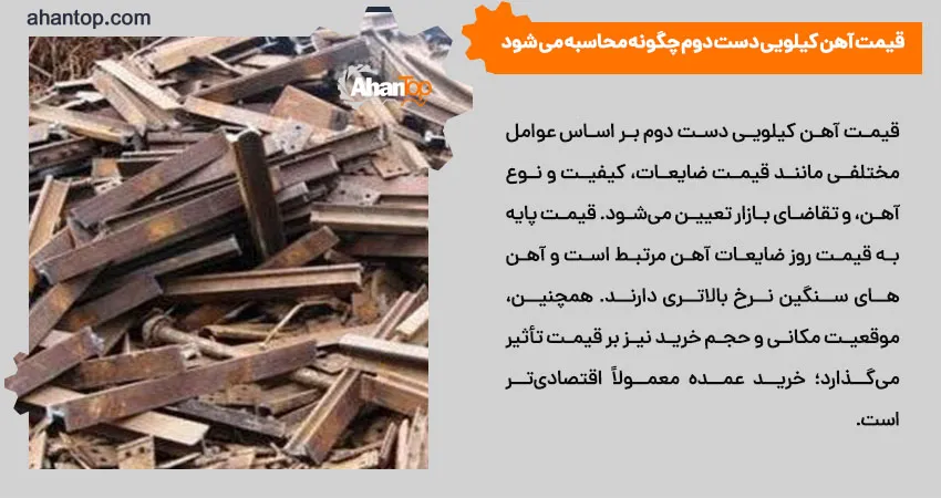 قیمت آهن کیلویی دست دوم چگونه محاسبه می شود  